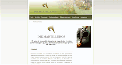Desktop Screenshot of diemartilleros.com